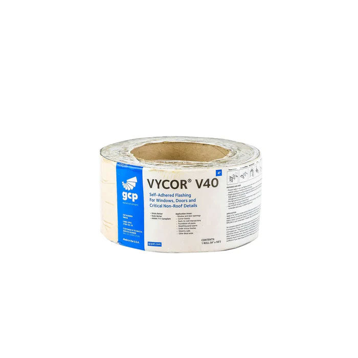 4" x 50' Vycor V40 Self-Adhered Flashing Membrane