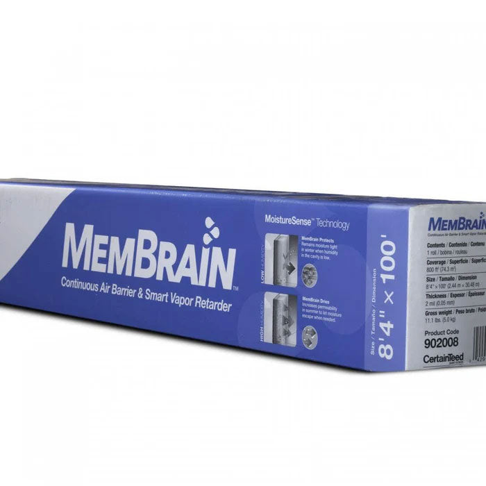 MemBrain™ Continuous Air Barrier & Smart Vapour Barrier - 8' x 100' (800 SF)