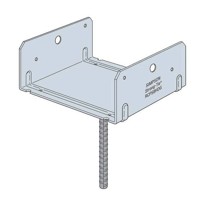 Simpson Strong-Tie RCPS 8x8 RGH Selle d'abri d'auto avec barres d'armature