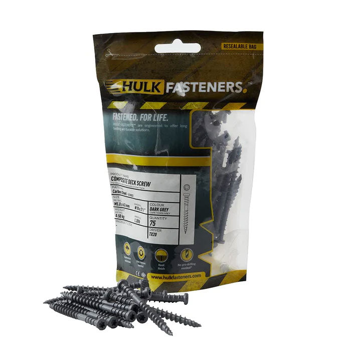 Eva-Last HULK Torpedo Tip Composite Deck Screws (75 pcs per box)