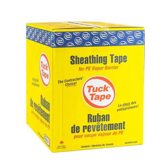 Blue Tuck Tape - Ruban de revêtement de construction (60 mm x 55 m) - Boîte de 20 rouleaux