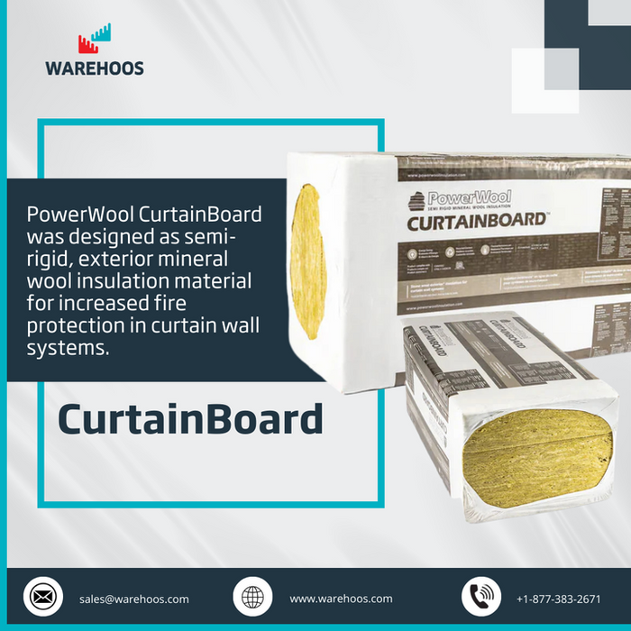 PowerWool Curtainboard HD 80 Semi-Rigid Mineral Wool Insulation (Warehoos Exclusive) - Multiple Sizes