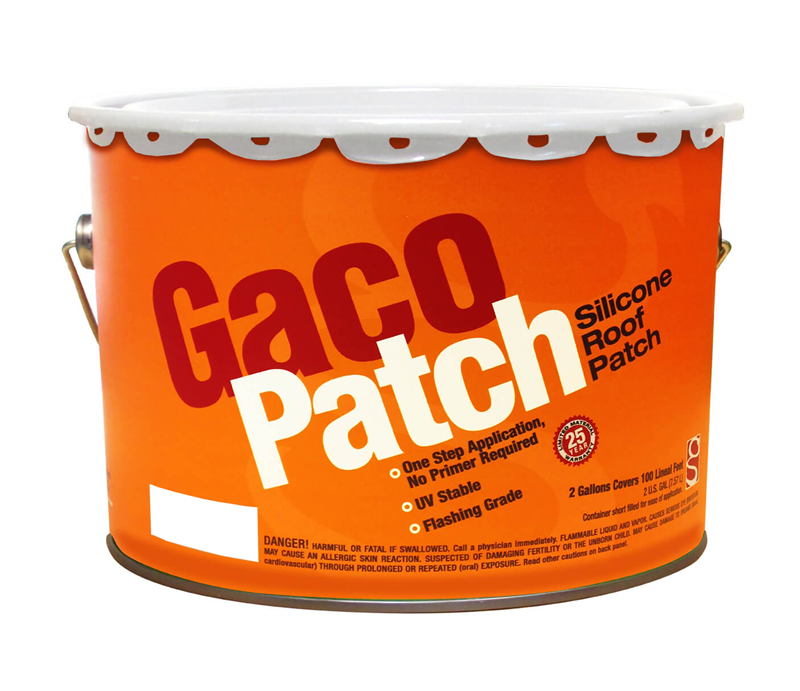 GacoPatch Scellant de réparation de toit en silicone – Seau de 2 gallons (plusieurs couleurs)
