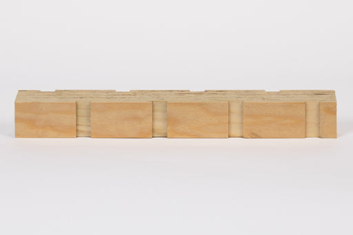 Highwood HighFlow structural LVL rainscreen furring strip with patented ventilation grooves and bevelled drainage edge