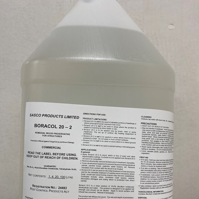 Sasco Boracol 20-2 Inorganic Boron Wood Preservative - 1 Gal (3.78L)